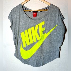 Rare Vintage NIKE Spell Out Cut Off Sleeves T Shirt 90s Red Tag * See Pic